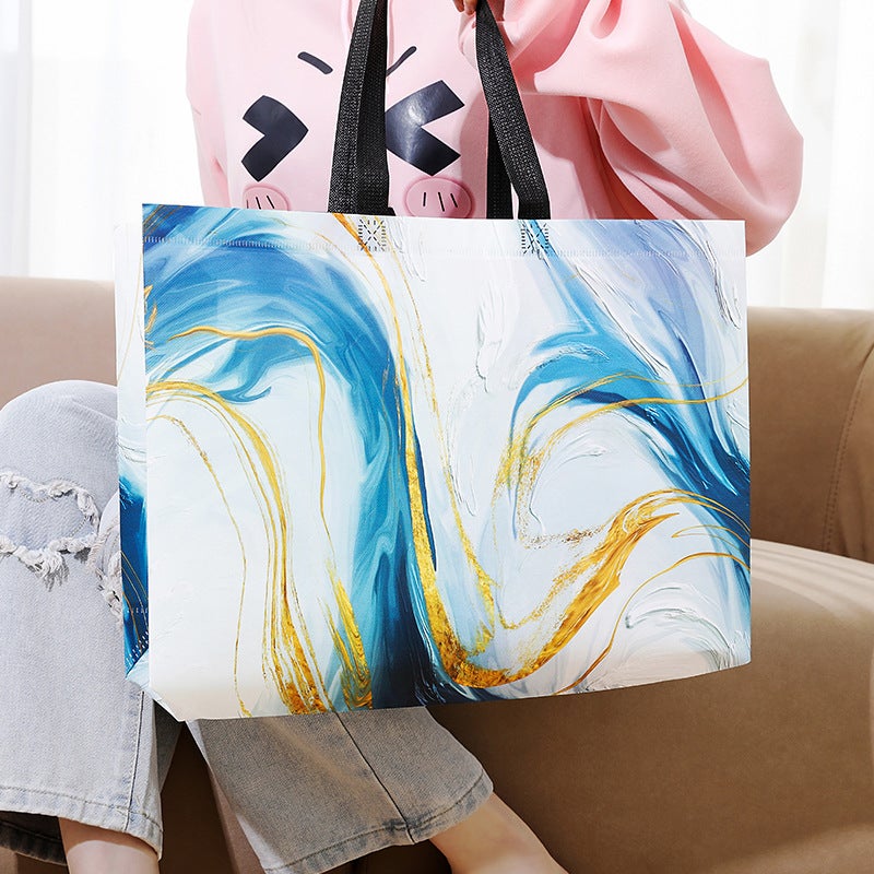 Colorful Color Handbag Women'S Shoes Shopping Bag High-End Non-Woven Bag Clothing Store Bag Clothes - Image 3